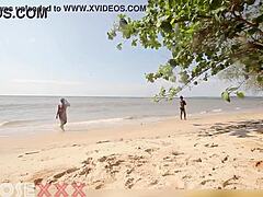 Caribbean Naked Girl At The Beach Gets Her Ass Groped By A Stranger