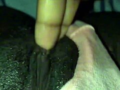 Ebony Babe Explores Solo Play in Homemade Video