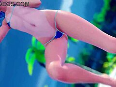 teddy bear cutie dancing seductively in tiny bikini