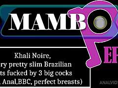 hey khali noire, how does a slim brazilian handle 3 big cocks in dap anal with bbc and perfect breasts?
