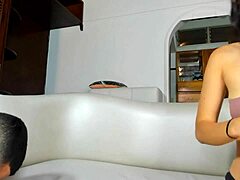 rich mommy sneaks me sloppy blowjobs while we’re home alone
