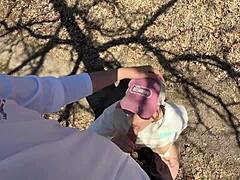 Man, almost got busted bangin’ a curvy milf outdoors!