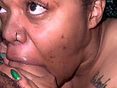 Triple B deepthroats big daddy dick with raw intensity.