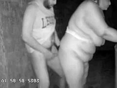 Hidden Camera Catches Stepmom Fucking Stepson in Dark Alley