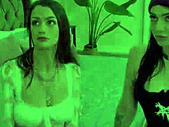 Personal journey, I watched cute brunette stepdaughters join stepdad for family threesome