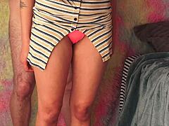 Skirt Up and Fucked Her Thighs Hard