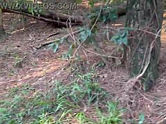 Brazilian Amateur Strips Naked in Woods with Big Booty