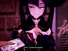 Man, I’m so nervous... Mona-chan’s helpin’ this creepy virgin guy for big cash!