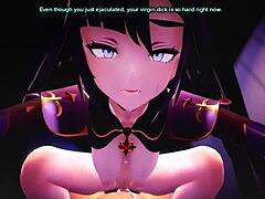 Man, I’m so nervous... Mona-chan’s helpin’ this creepy virgin guy for big cash!