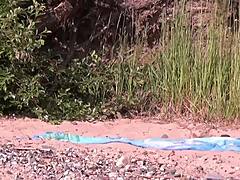 omg hidden cam caught this hot milf getting fucked on beach