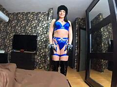 Milfycalla Delivers Deep Blowjob and Cum Play in Green Fur Coat