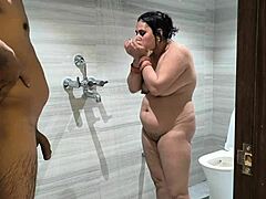 damn, banging hard in the shower with a massive cock feels unreal!