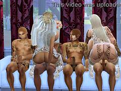 Two Sexy Bimbo Whores Paula and Lana Take Turns Getting Banged by Huge BBC
