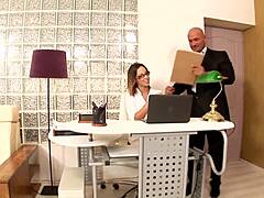 Jada Stevens as Big Ass American Secretary Gets Deep Anal Fuck in Europe