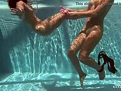 Underwater Lesbos Serbian and Russian Babes with Tight Skinny Bodies and Small Tits in Shower Bathing Action!