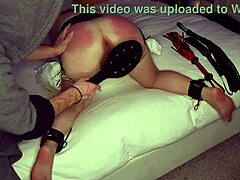 So this hairy pussy wife gets her weekly spanking, then a four-finger ass fuck that leaves her spreading wide.