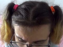 Daddy's little 18+ European whore gets throat trained as submissive slave