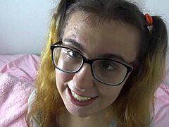 Daddy's little 18+ European whore gets throat trained as submissive slave