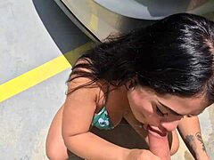 stranger on the street gets her wet pussy filled with cum by aleja and aaroon