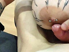 Deedee Love working out in fishnets and thong, getting her wet pussy fingered before a juicy blowjob 😏