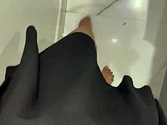 Big ass hostel girl alone in her room explores wild dorm fetishes with oiled body and curly hair