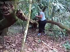 this guy paid to see my big pussy in the ecological park so i hid in the bushes and flashed it for him.