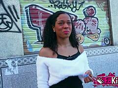 Hot and gorgeous mulatto Zoe Bombon shows up at porn casting for a friend. She takes big cock in doggystyle and gets facial cumshot.