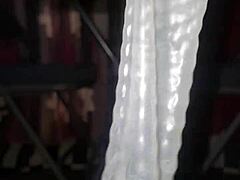 preparing my penis with ice before intense web chat masturbation session