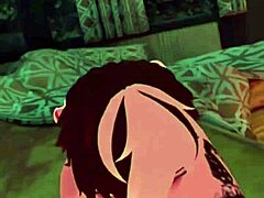 In VRCHAT this FEMBOY SUCKS my big cock like a pro in gay action