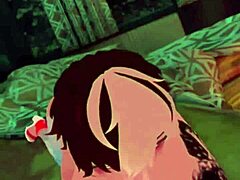 In VRCHAT this FEMBOY SUCKS my big cock like a pro in gay action