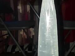 preparing my penis with ice before intense web chat masturbation session