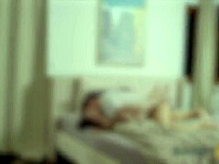 hey, if she forgets that vibrator in her pussy, stepdaddy steps in to fuck her hard with toys and cheating on the bed 😈