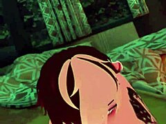 In VRCHAT this FEMBOY SUCKS my big cock like a pro in gay action