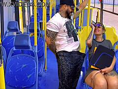 I Groped My Horny Nympho Neighbor from School on the Public Bus. She Sucked My Huge Cock Deepthroat Right There with Wet Pussy Exposed.