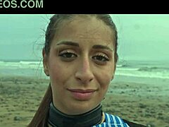 hey that beautiful italian babe silvia soprano gets dominated roughly on the norway beach with slapping and spitting 😈