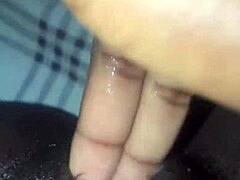Black wet pussy solo masturbation gets me so hyped with that intense fingering action!