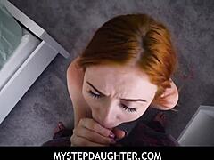 mystepdaughter scarlet skies in garage with stepdad jay rock, hinting at old and young 18+ panties and taboo seduction