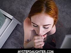 mystepdaughter scarlet skies in garage with stepdad jay rock, hinting at old and young 18+ panties and taboo seduction