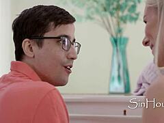 Blonde Piano Teacher Sucks And Fucks Student With Big Tits!