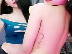 Two Sexy Thai Teens With Big Tits And Pussies Tease In Live Show