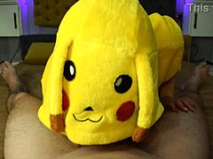 Hey Pikachu, are you ready to deepthroat my cock and swallow every drop of cum for lunch? I love watching you gag on it.