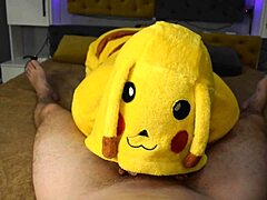 Hey Pikachu, are you ready to deepthroat my cock and swallow every drop of cum for lunch? I love watching you gag on it.