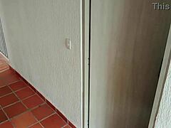 I Pound the Curvy Neighbor in Her Husband's House. She Swallows My Cum Eagerly While Spreading Wide.