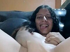 Young Petite Latina Student Caught in Intimate Solo Moment at Home