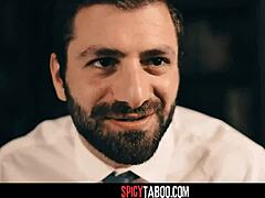 Horny office assistant RIDES and SUCKS the boss in TABOO deepthroat for promotion