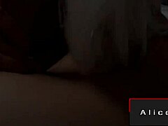 Blonde teen amateur takes huge cock deep in her ass for hardcore fucking until anal creampie fills her up. She moans loud.
