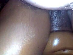 How does white married man fuck black pussy bareback in interracial action?