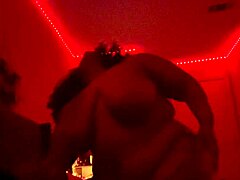 Sexy BBW dominates by riding hard on top of the muscular lesbian stud.