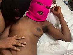 Cheating Girlfriend Masturbates with Wet Licks Before Riding Her Boyfriend's Friend's Big Nigerian Cock in Homemade Action