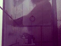 Stepmom Gets Intense Bathroom Sex with Not Son in Chubby Ebony Riding and Doggystyle Action from Voyeur View